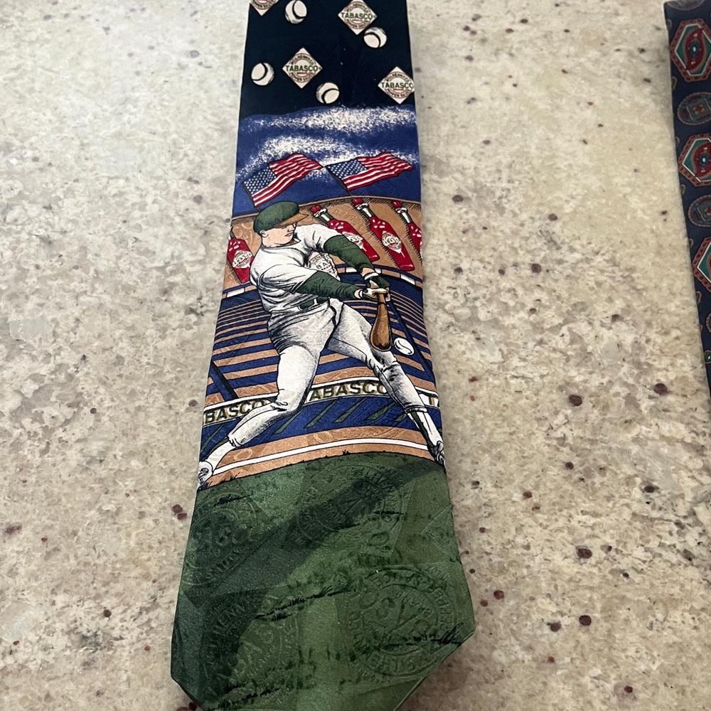 Tabasco Patriotic Baseball Men's Tie